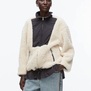 Phillip Lim Flounce Hem Sherpa Jacket